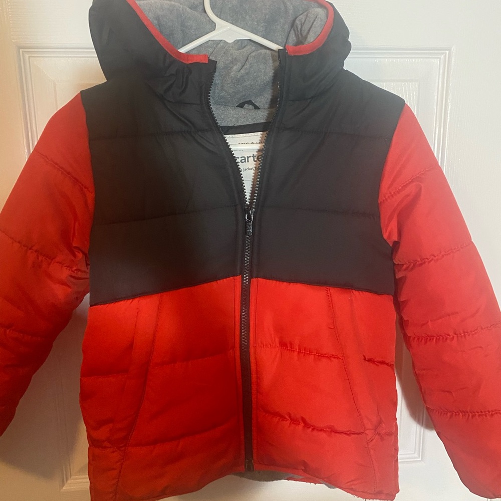 Carter's Red and Black Puffer Jacket